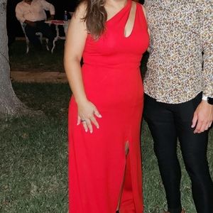 Red formal dress